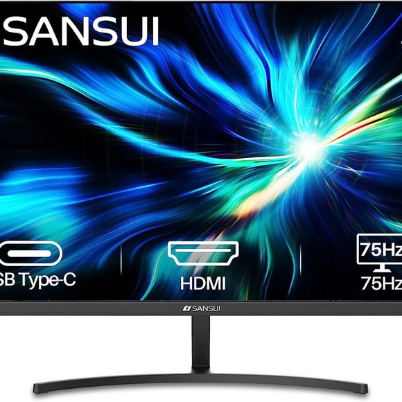 SANSUI 27 inch FHD Monitor with USB Type-C, Speakers Built-in, 75Hz, HDMI, VGA, - Picture 1 of 4